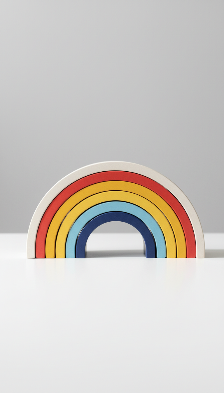 Stackable Wooden Rainbow Arc