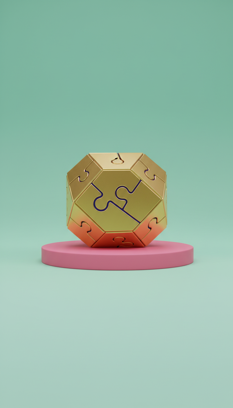 Sunny Gold Creative Puzzle Box