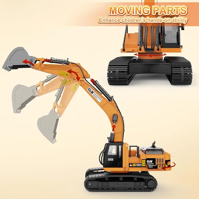 GLW Excavator Inertial Driving Diecast