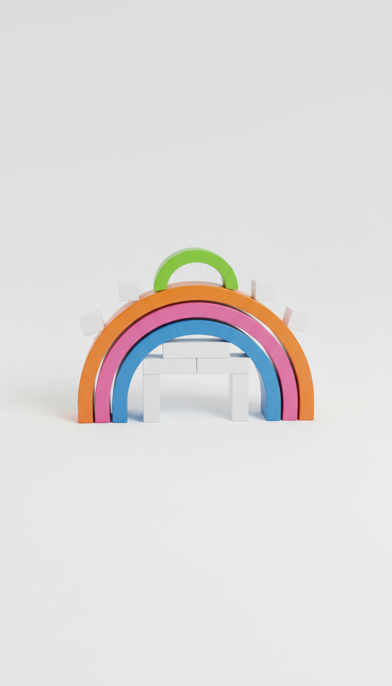 Stackable Rainbow Blocks Set
