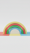 Rainbow Builder Blocks Solid Wood