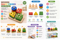Wooden Shape Stacker Sorting Toy