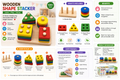 Wooden Shape Stacker Sorting Toy