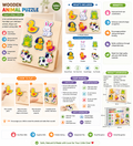 Wooden Animal Puzzle Board Toy