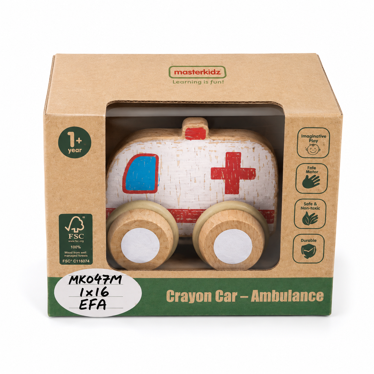 Handcrafted Crayon Car – Ambulance
