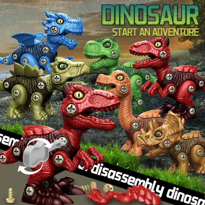 DIY Take-Apart Dinosaur Assembly Set (4-Piece Pack)