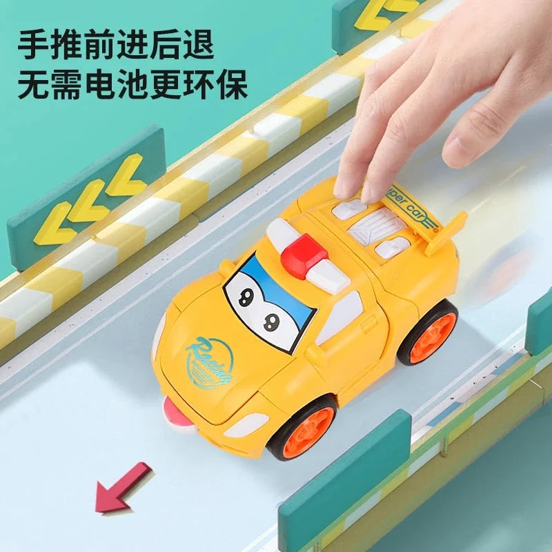 Cartoon Robot Transformer Mini Car