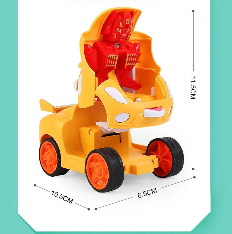 Cartoon Robot Transformer Mini Car