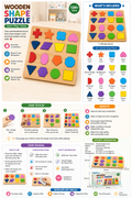 Wooden Shape Puzzle Board Toy