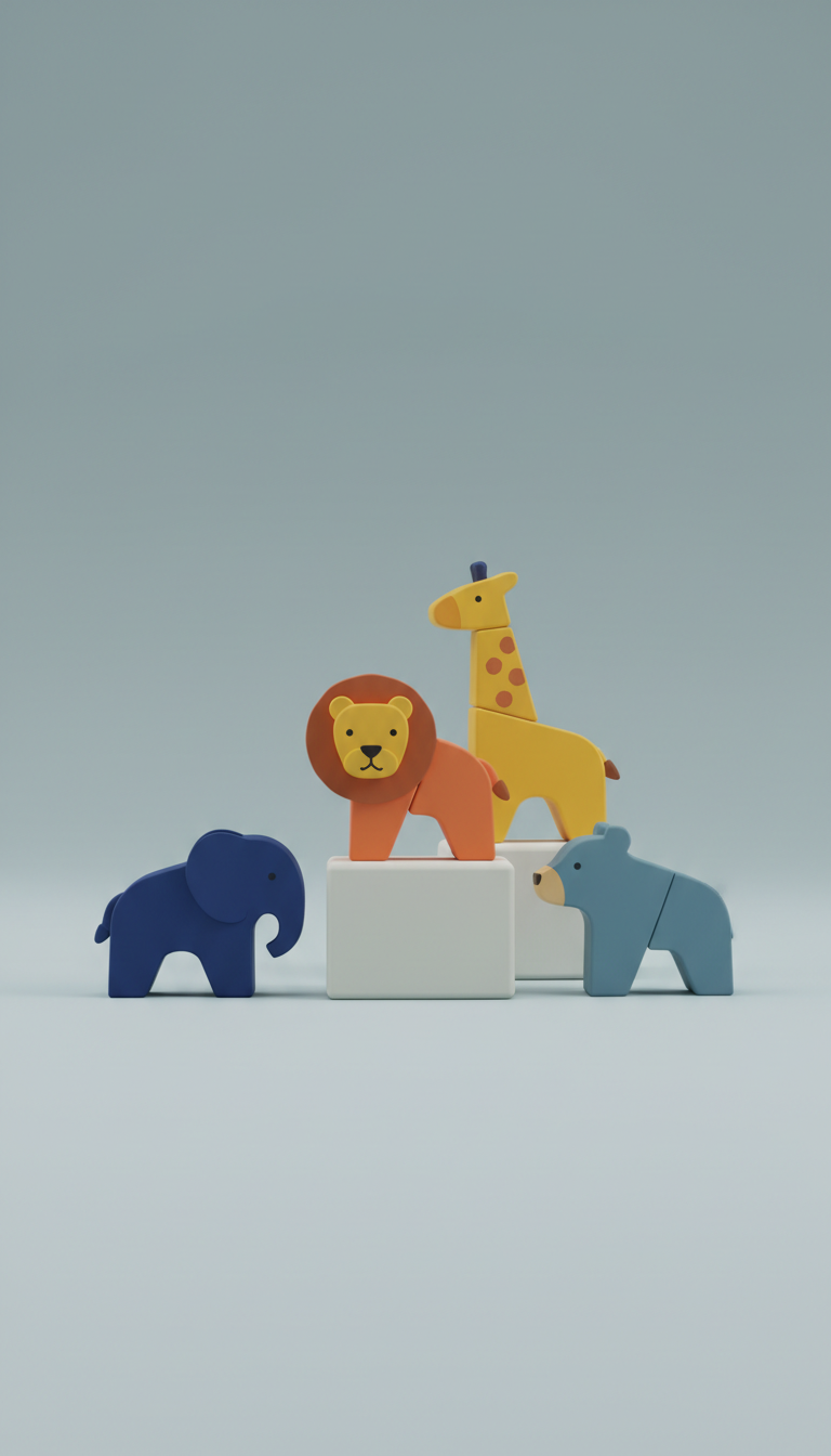 Coral Clay magnetic animal set