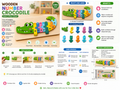 Wooden Number Crocodile Puzzle Board
