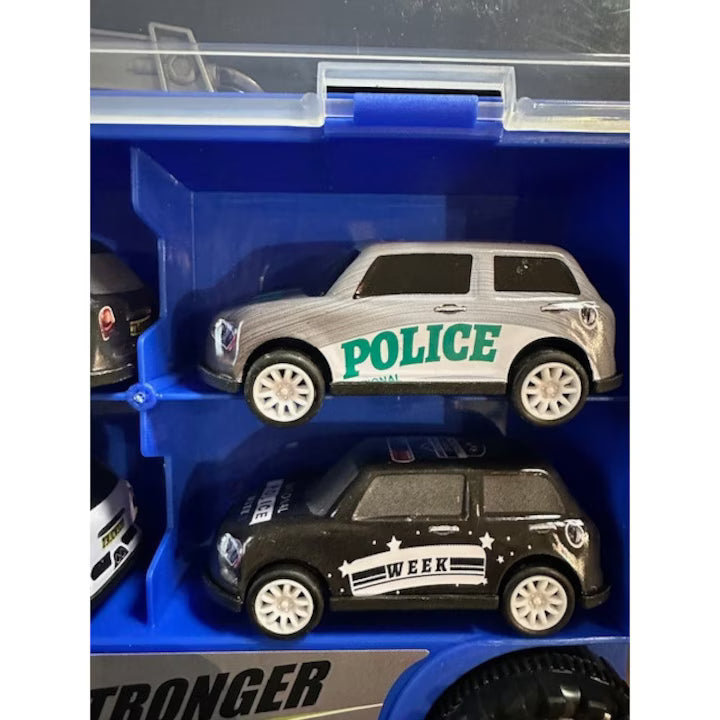 City Police Storage Truck &amp; Die-Cast Car Play Set (18 Pieces)