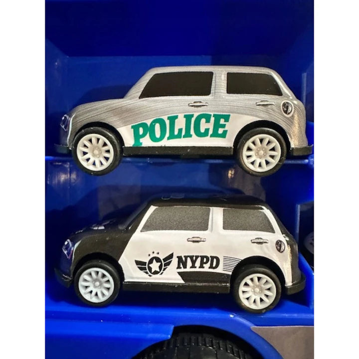 City Police Storage Truck &amp; Die-Cast Car Play Set (18 Pieces)