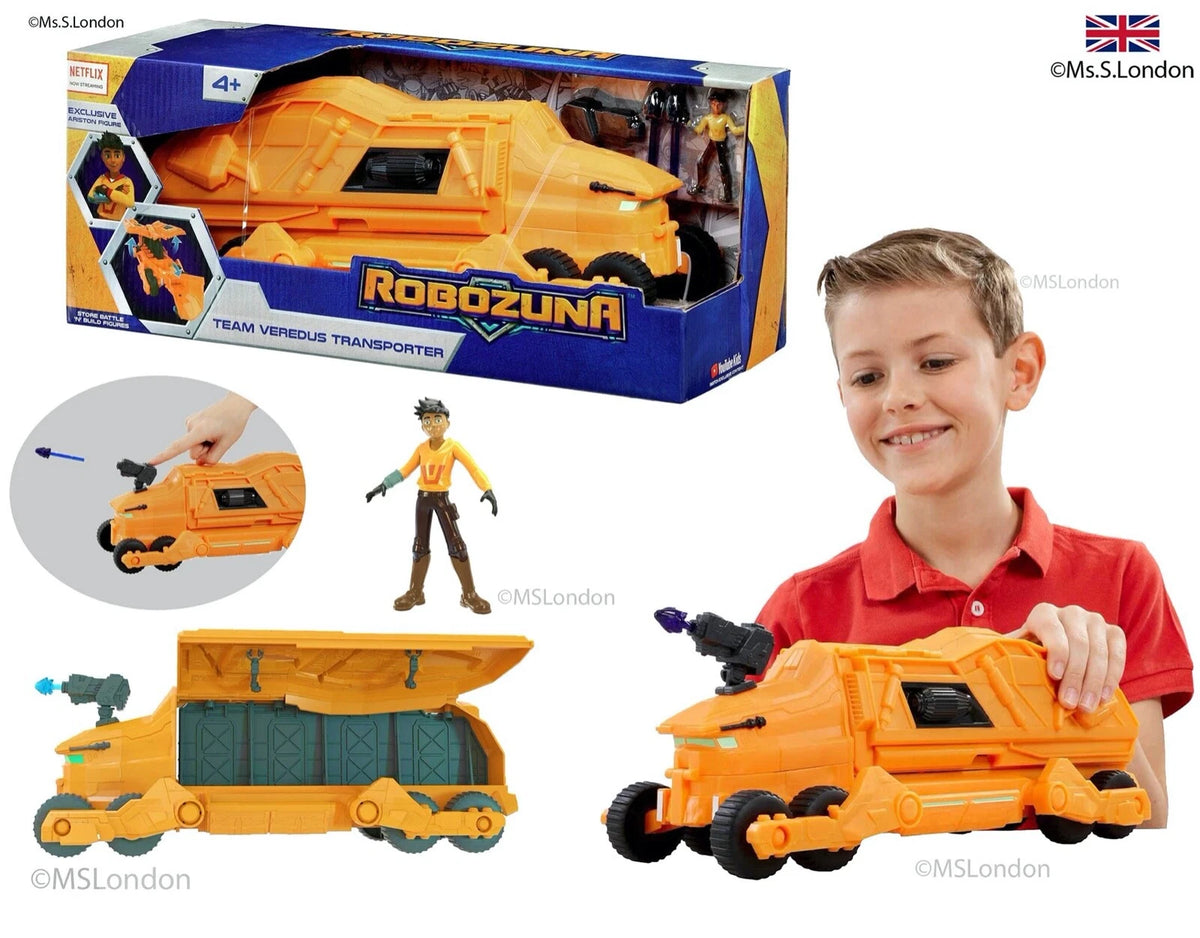 Robozuna Team Veredus Transporter Vehicle & Mangle Action Figure Set