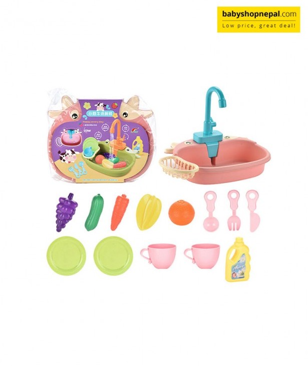 Dishwasher Toy Circulating Water Wash Sink