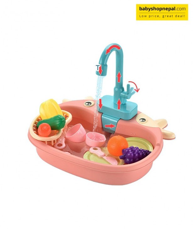 Dishwasher Toy Circulating Water Wash Sink
